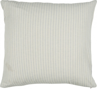 Ib Laursen - Kissenbezug Kissenhülle 60x60cm Natur Hellblau Gestreift 6250-26