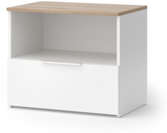 Kommode Wido Weiß/Sonoma 60 x 50 cm mit klappe Vicco