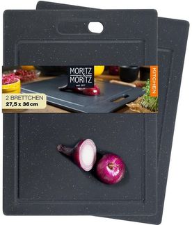 Moritz & Moritz Schneidebrett 2tlg Schneidebrett Kunststoff Set, Kunststoff, (Granitoptik), 36 x 27,5 cm