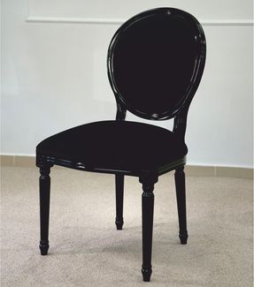 Casa Padrino Luxus Barock Esszimmer Stuhl Schwarz H. 98 cm - Barockstil Möbel