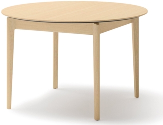 Compleo Esstisch Rund Ø: 120 cm PAPHO, Klassisch Küchentisch, ausziehbarer Tisch, Japandi Design
