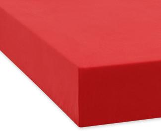 Traumschlaf Feinbiber Boxspring Spannbetttuch|180x200 cm| kirsch