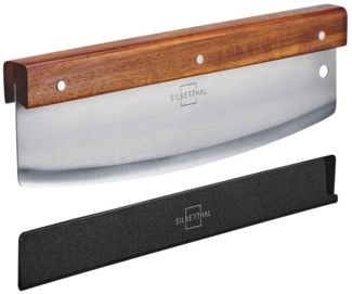 SILBERTHAL Wiegemesser 32cm für Pizza, Flammkuchen, Nüsse und Kräuter