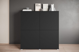 INOSIGN Highboard Kenia, moderne grifflose Hochkommode mit 4 Türen, Breite 120 cm (1 St), Push-to-Open-Fronten, höhenverstellbaren Einlegeböden