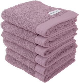 TOM TAILOR Gästehandtuch, 6er Pack - Color Bath Guest Towel, Frottier, Baumwolle Mauve 30x50cm