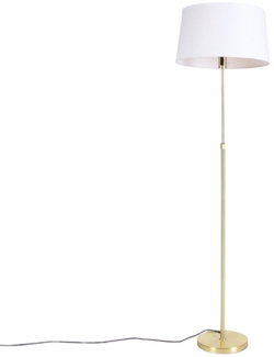 Qazqa Stehlampe Parte fl, ohne Leuchtmittel, E27, Gold/Messing, Modern, Stahl, 1-flammig