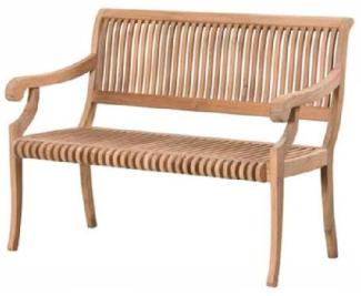 Gartenbank Cremona Teak Massivholz 120 cm