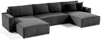 Compleo Ecksofa U-Form mit Bettkasten und Schlaffunktion BOSTON U, Breite: 390 cm, Modern Stil, Wohnzimmer