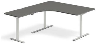 Hebe-/Senktisch DNA Anthrazit 2000x1800 mm Links 3-Fuß/Weiß
