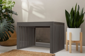 HOME DELUXE Sitzbank aus Holz LORA Schwarz - 78 cm