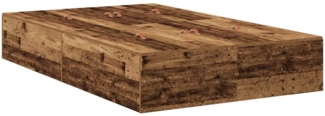 vidaXL Aufbewahrungsbettgestell Altholz 120 x 200 cm Holzwerkstoff 3335371