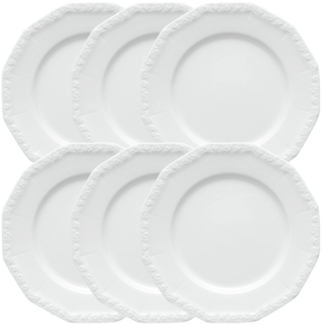 Rosenthal Teller-Set Maria Weiss Frühstücksteller 21 cm Set6, Porzellan