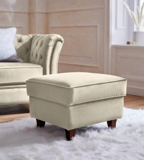 Home affaire Polsterhocker Reims, echte Chesterfield-Knopfheftung, Samtoptik mich changierender Optik