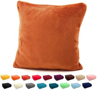 heimtexland Dekokissen Flanell Soft Kuschelkissen Plüsch Kissenbezug, super weich und flauschig, Allergiker geeignet, atmungsaktiv