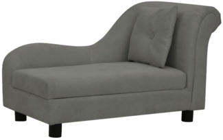 vidaXL Hundesofa mit Kissen Dunkelgrau 83x44x44 cm Plüsch 171103