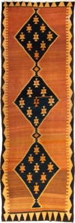 Morgenland Läufer Kelim - Old - 375x124 cm - mehrfarbig