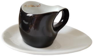 Colani Espressotasse mit Untertasse schwarze Tasse 0,04l