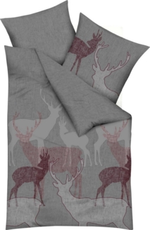 Kaeppel Bettwäsche Bettwäsche "Hirsche", Biber, Tiermotiv