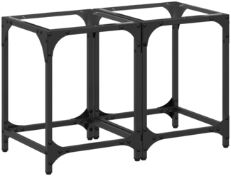 Couchtische, Sofatische mit Glasplatte 2 Stk. Transparent 30 x 30 x 40 cm Stahl