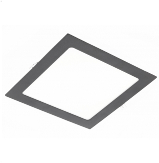 18W Eckige LED Einbauleuchte slim Panel Spot mit schwarzen Rahmen 224 x 224 x 22mm 1520 Lumen Warmweiß (3000 K)