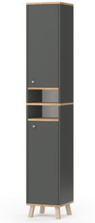 Badschrank Senyo Anthrazit 30 x 174 cm Vicco