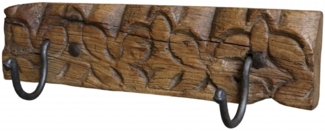 Chic Antique - Hakenleiste 2 Haken Wandhaken Kleiderhaken Holz Unika 40048900