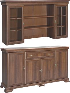 Buffetschrank Set 2-tlg "Kora" 168cm 4-türig samoa King rustikal