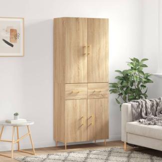 vidaXL Highboard Sonoma-Eiche 69,5x34x180 cm Holzwerkstoff 3198140
