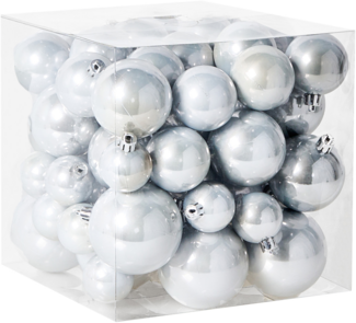 Weihnachtskugel 60er Set TINNSJA Silber