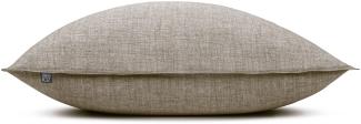 2 Stück Zo! Home Cotton Kissenbezüge 40x80 Lino Palm Taupe sand meliert uni