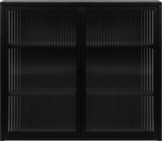 REDOM Hängeschrank Modernes Sideboard mit gehärtetem Glas und Eisenrahmen (70CM Glastüren, mit dreistufiger Lagerung) Gewichtskapazität: 5 kg pro Regal