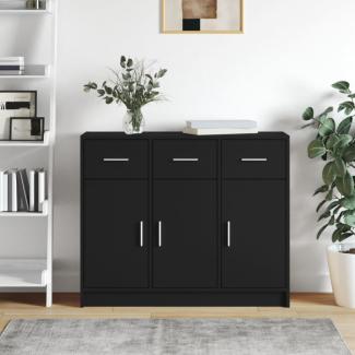 vidaXL Sideboard Schwarz 91x28x75 cm Holzwerkstoff 823009