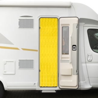 Moritz Flauschvorhang aus Chenille 56 x 185 cm gelb Türvorhang als Fliegenschutz Insektenschutz für Camping Wohnwagen