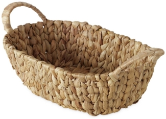 Spetebo Dekokorb Wasserhyazinthe Aufbewahrungskörbchen geflochten (Anzahl, 1 St, 1), mit praktischen Tragehenkeln