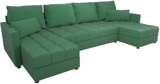 AX LIVING Ecksofas groß Dolceo 287 Sofa dunkelgrün mit Schlaffunktion