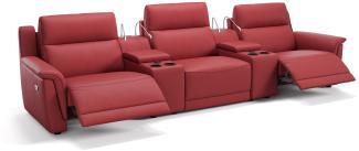 Sofanella Heimkinosofa MALITO 3-Sitzer Kinocouch Homecinema in Rot