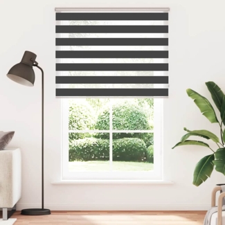 vidaXL Zebrarollo Schwarz 145x230 cm Stoffbreite 140,9 cm Polyester 4014296