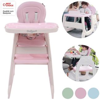 Daliya® Kombihochstuhl MULTIHOK 4in1 Baby- & Kinderhochstuhl, Spieltisch mit Kinderstuhl (Set, 3 St), Kinderhochstuhl wandelbar zu Spieltisch oder Lerntisch mit Kinderstuhl