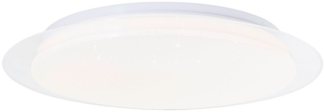 Lightbox Deckenleuchte, LED fest integriert, Warmweiß, LED-Deckenleuchte, Ø 40cm, 24W, 2400lm, 3000K, Metall/Kunststoff, weiß