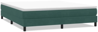 vidaXL Boxspringbett ohne Matratze Dunkelgrün 180x210 cm Samt 3315840