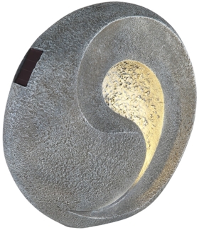 LED Solarleuchte, Skulptur, grau, H 29 cm