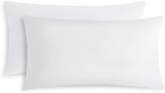 2er Set Kissenbezug 40x80 Weiß Mikrofaser Reißverschluss