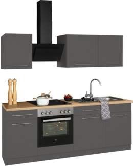 wiho Küchen Küchenzeile Unna, mit E-Geräten, Breite 220 cm