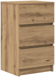 vidaXL Nachttisch mit 3 Schubladen Artisan-Eiche 39x35x65 cm 861353