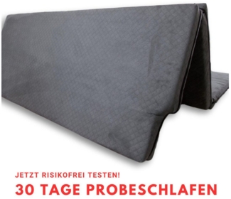 Klappmatratze für VW T5 T6 T6.1 Multiflexboard, MatratzenL.A.B®, 8 cm hoch, (Air System, Kaltschaum & Viscoschaum), Härtegrad H2 mittel, Alcantara Polsterstoff, versteppt