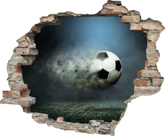 queence Wandtattoo Fußball (1 St), Wandsticker, Wandbild, selbstklebend, 3D, Wanddurchbruch