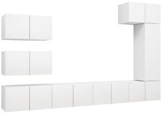 vidaXL 8-tlg. TV-Schrank-Set Weiß Spanplatte [3078716]