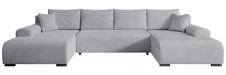 storez24 Ecksofa Ellen U, mit Bettkasten und Schlaffunktion, Cordstoff, U-Form, bequem