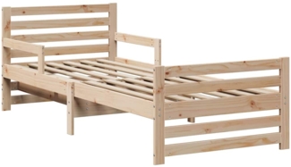 vidaXL Bettrahmen mit Kopfteil Braun 80 x 200 cm Holzwerkstoff 877206
