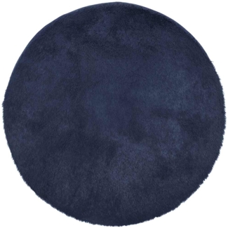 vidaXL Teppich Shaggy Hochflor NAVARRA Marineblau 160x160 cm Polyester 4102915